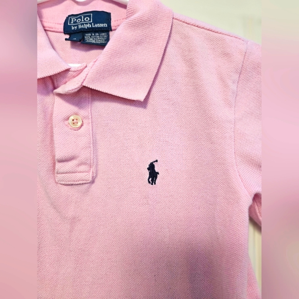 Pink kids polo shirt